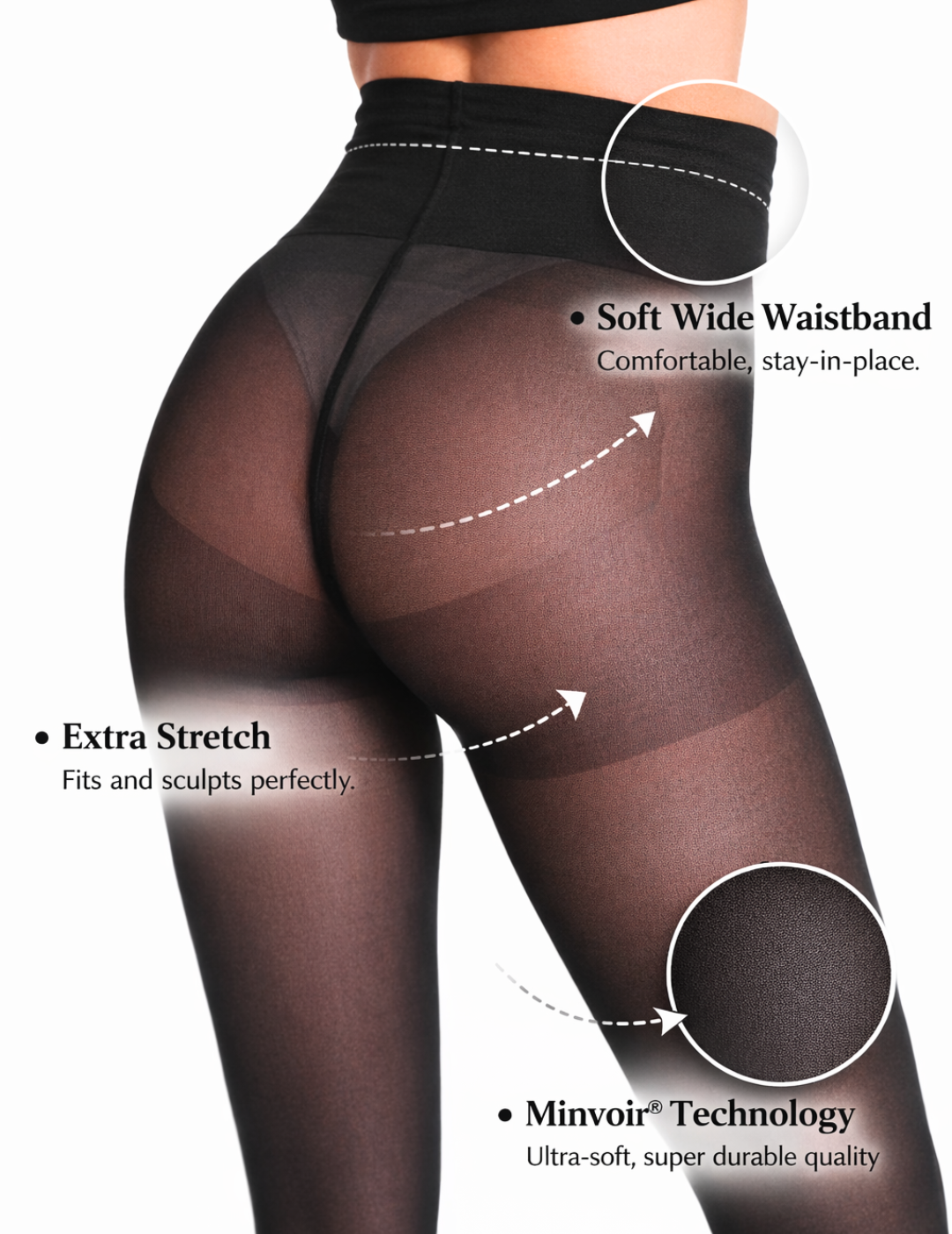 Mila Nude Ladder-Free Tights 30 Denier
